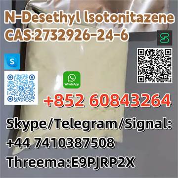 N-Desethyl lsotonitazene   CAS:2732926-24-6  Skype/Telegram/Signal: +44 7410387508 Threema:E9PJRP2X